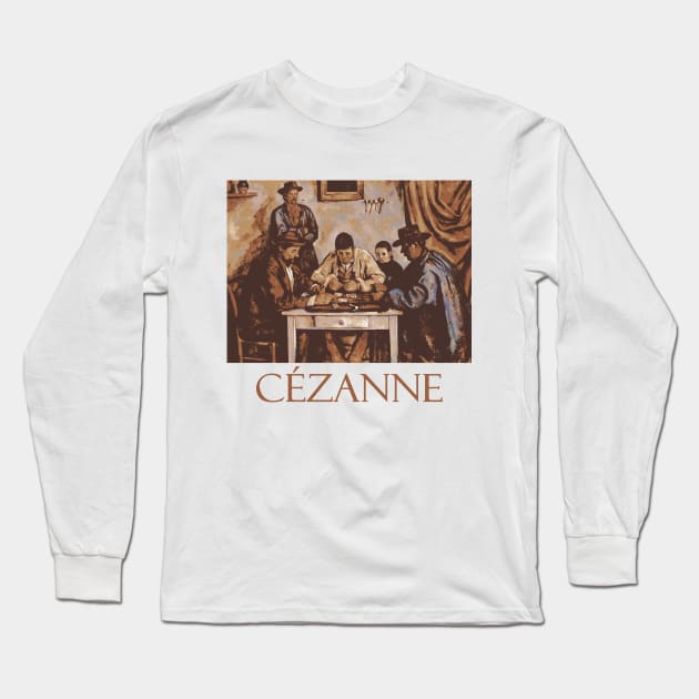 The Card Players (1895) by Paul Cezanne Long Sleeve T-Shirt by Naves
